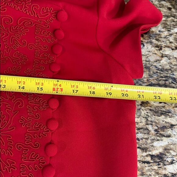 Marie St. Claire Vintage Short Sleeve Embroidered Qipao Dress Size 12 - Picture 8 of 9